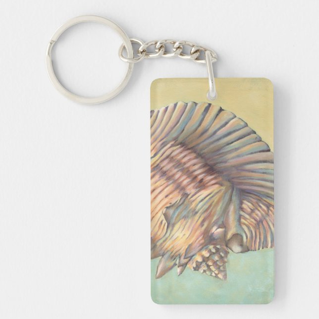 Pastel Large Conch Shell Key Ring (Front)