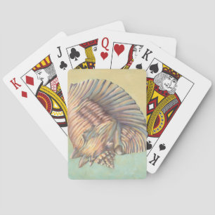 Pastel Large Conch Shell Playing Cards