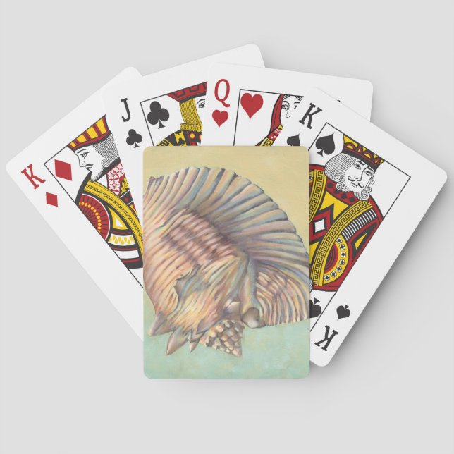 Pastel Large Conch Shell Playing Cards (Back)