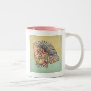 Pastel Large Conch Shell Two-Tone Coffee Mug
