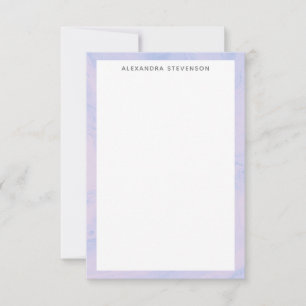 Pastel Lavender Abstract Liquid Ink Personalised Card