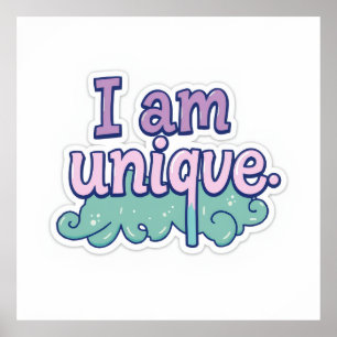 Pastel Lavender and Green Affirmation Poster
