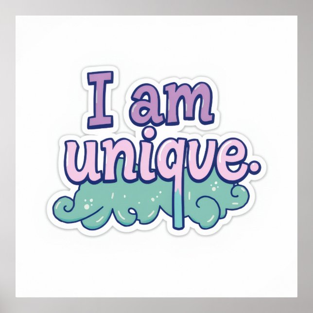 Pastel Lavender and Green Affirmation Poster (Front)