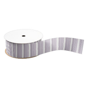 Pastel Lavender and White Stripe Grosgrain Ribbon