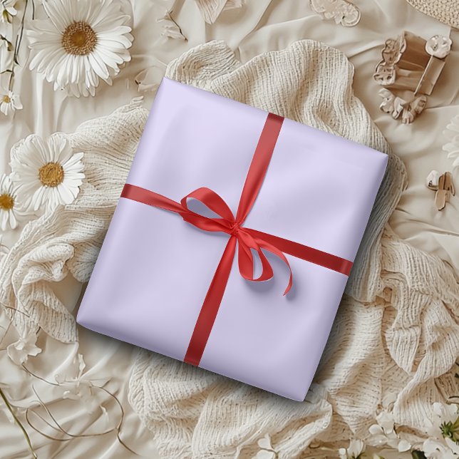 Pastel Lavender Blue Solid Colour | Classic Elegan Wrapping Paper (Creator Uploaded)