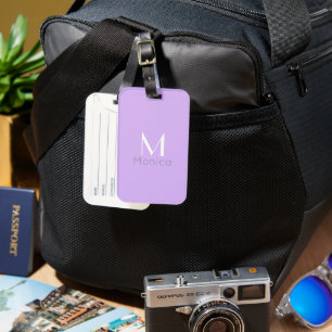 Pastel Lavender - personalised  Luggage Tag