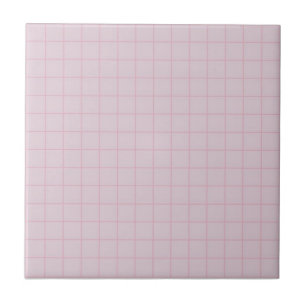 Pastel Lavender & Pink Chequered Retro Minimalist Tile