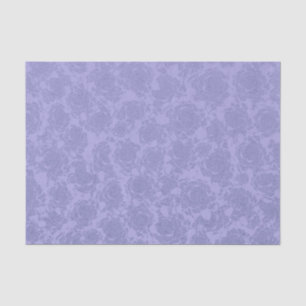 Pastel Lavender Purple Floral Succulent Pattern Tissue Paper