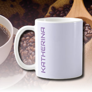 Pastel Lavender Solid Colour Classic Personalised  Coffee Mug