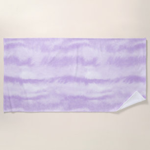 Pastel Lavender Tie-Dye Watercolor Effect Beach Towel