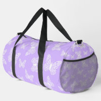 PASTEL LAVENDER WITH WHITE FLYING BUTTERFLIES