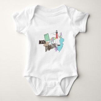 Pastel LBI Love Collage Baby Bodysuit