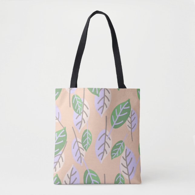 pastel leaves tote bag (Front)