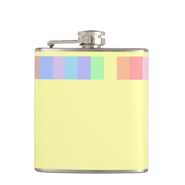 Pastel Lemon Yellow Hip Flask (Front)