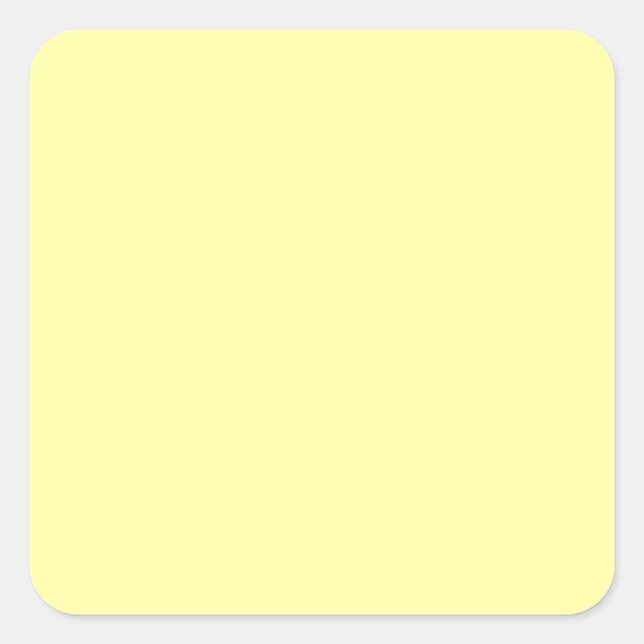 Pastel Lemon Yellow Square Sticker (Front)