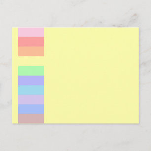 Pastel Lemon Yellow Stripes Postcard