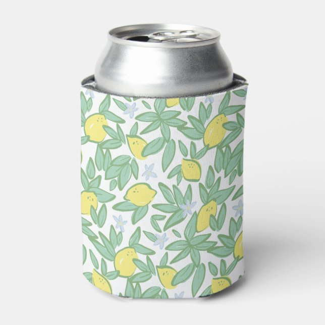 Pastel Lemons Can Cooler (Can Front)