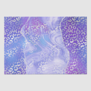 Pastel Leopard Agate Glam Abstract Stone Pattern Tissue Paper