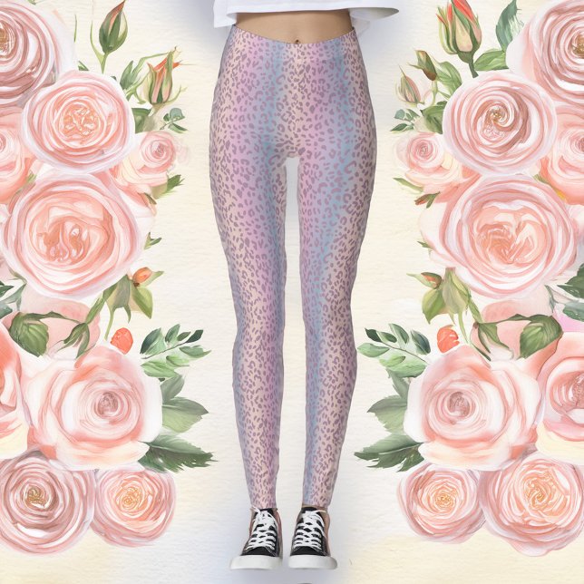 Pastel Leopard Print Leggings (Creator Uploaded)