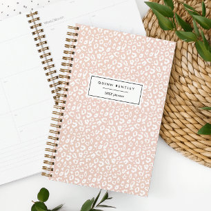 Pastel Leopard Print Personalised Planner Blush
