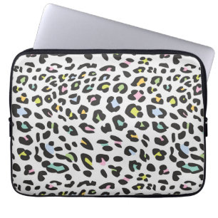 Pastel Leopard Spot Pattern Laptop Sleeve