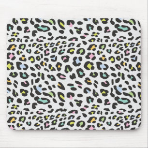 Pastel Leopard Spot Pattern Mouse Mat
