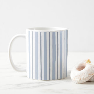pastel light blue stripes style coffee mug