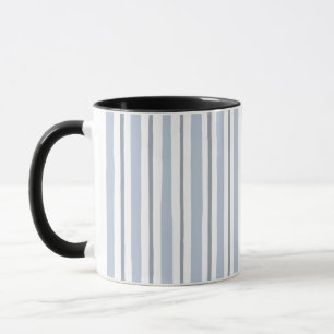 pastel light blue stripes style mug