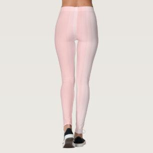 Pastel Light Peach Stripes Cute Stylish Template Leggings