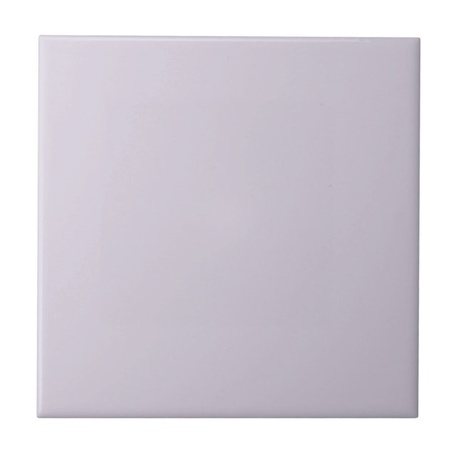 Pastel Light Purple Grey Solid Colour Tile (Front)