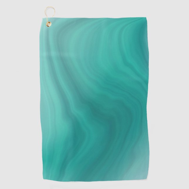 Pastel Light Turquoise Abstract  Golf Towel (Front)