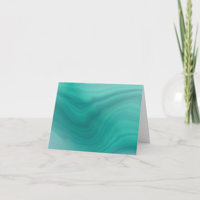 Pastel Light Turquoise Nature Abstract   Holiday Card (Front)
