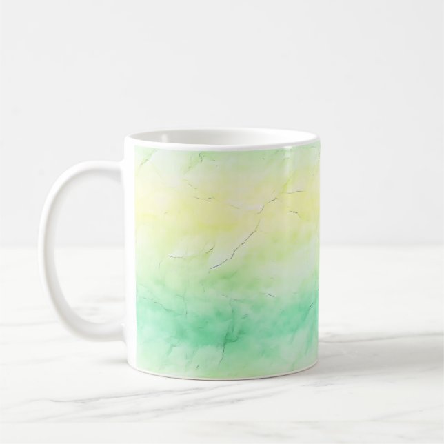 Pastel Light Yellow Green Coffee Mug (Left)