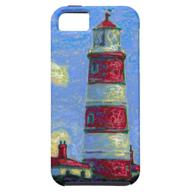 Pastel Lighthouse and Lavender Fields Case-Mate iPhone Case (Back)