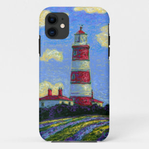Pastel Lighthouse and Lavender Fields iPhone 11 Case