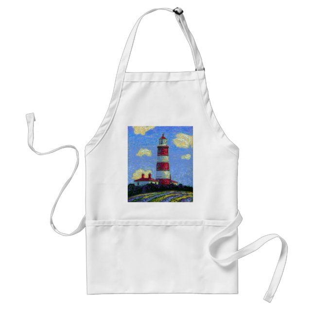 Pastel Lighthouse and Lavender Fields Standard Apron (Front)