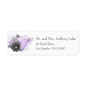 Pastel Lilac and Charcoal Floral Wedding