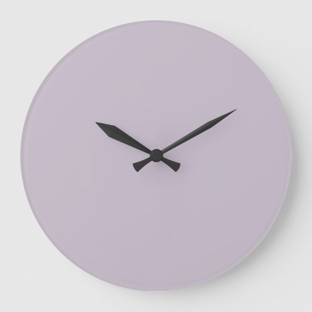 Pastel Lilac / Lavender Purple Solid Colour 346-3D Large Clock (Front)