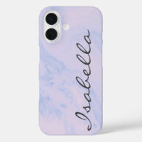Pastel Lilac Marble Personalised Script Name
