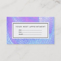 Pastel lilac mermaid scale appointment card