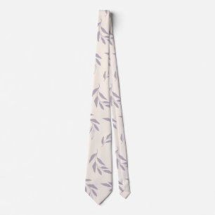 Pastel Lilac Minimalist Floral Pattern   Tie