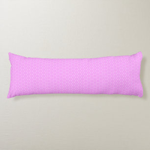 Pastel Lilac Purple White Star Repeating Pattern Body Cushion