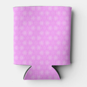 Pastel Lilac Purple White Star Repeating Pattern Can Cooler