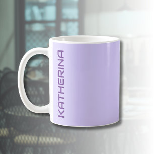 Pastel Lilac Solid Colour Classic Personalised  Coffee Mug