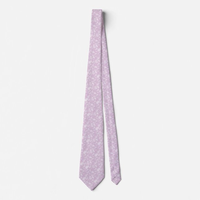 Pastel Lilac Spring Paisely Tie (Front)