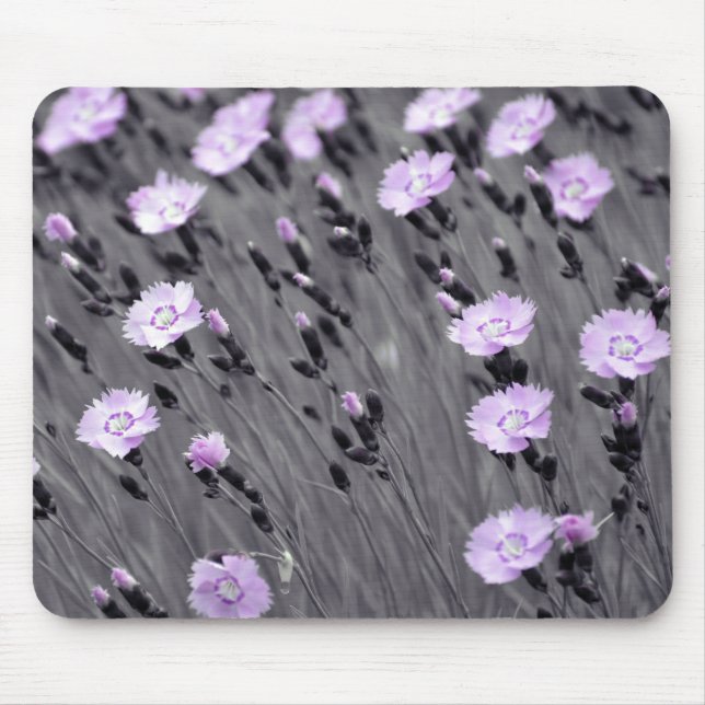 Pastel Lilac Wildflowers Mouse Mat (Front)