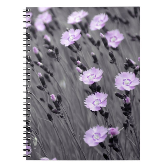 Pastel Lilac Wildflowers Notebook (Front)