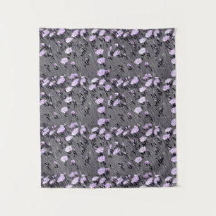 Pastel Lilac Wildflowers Tapestry