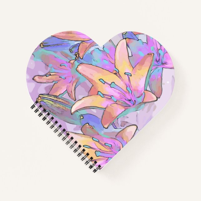Pastel Lily Love Notebook (Front)
