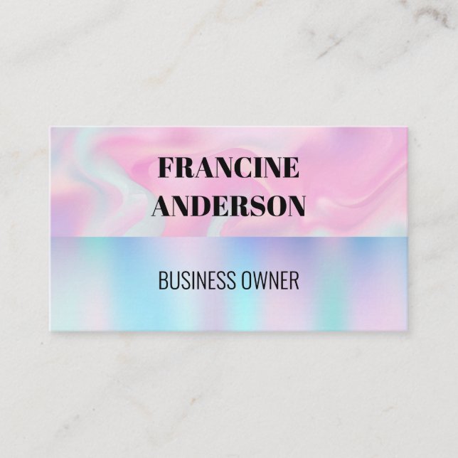 Pastel Liquid Background Business Card (Front)